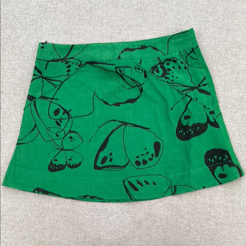 FARM Rio Green Butterfly Mini Skirt